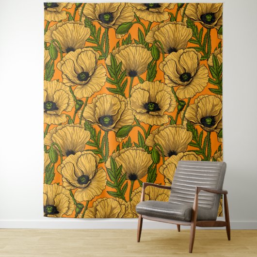 Tenture Pavot jaune (En situation)