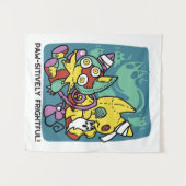 Tenture Paw-sitively Frightful | Monstrous Cats Halloween (Devant (Horizontal))