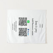 Tenture Paypal Cashapp numérisation pour payer QR ajouter  (Devant (Horizontal))