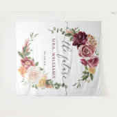 Tenture Pays Boho Romantique Floral Fond de la nuptiale (Devant (Horizontal))