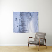 Tenture Pays merveilleux d'hiver, brouillard, forêt d'épin (En situation (horizontale))