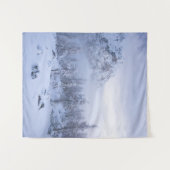 Tenture Pays merveilleux d'hiver, brouillard, forêt d'épin (Devant (Horizontal))
