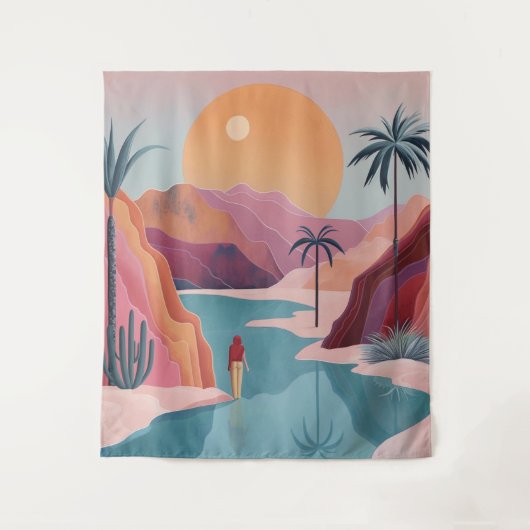 Tenture Paysage Abstrait de Boho (18) (Devant)