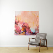 Tenture Paysage Abstrait de peinture à l'huile. Bleu pur (En situation)