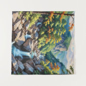 Tenture Paysage de la cascade de Serene Mountain (Devant (Horizontal))