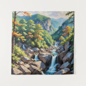 Tenture Paysage de la cascade de Serene Mountain (Devant)