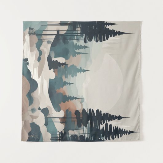 Tenture Paysage de la forêt de Boho (Devant (Horizontal))