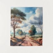 Tenture Paysage de la route de l'Aquarelle (Devant)