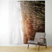 Tenture Paysage de montagne pin herbe soleil ciel (En situation)