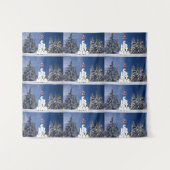 Tenture Paysage d'hiver de Noël (Devant (Horizontal))