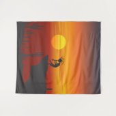 Tenture Paysage du désert Coucher de soleil Kokopelli (Devant (Horizontal))