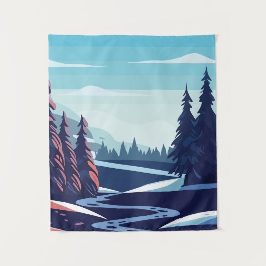 Tenture Paysage hivernal (Devant)