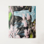 Tenture Paysage Japonais Fleurs De Cerisiers Et Cascade (Devant)