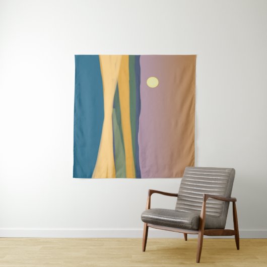 Tenture Paysage lunaire (En situation (horizontale))