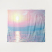 Tenture Paysage magique au coucher du soleil rose (Devant (Horizontal))