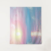 Tenture Paysage magique au coucher du soleil rose (Devant)