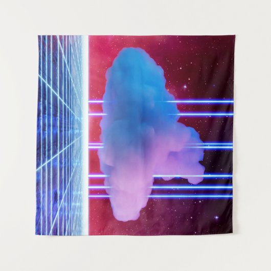 Tenture Paysage néon : Nuage (Devant (Horizontal))