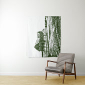 Tenture Paysage rural maison de ferme de style coupe (En situation)