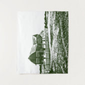 Tenture Paysage rural maison de ferme de style coupe (Devant)