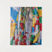 Tenture Paysage tibétain avec drapeaux de prière - Himalay (Devant)