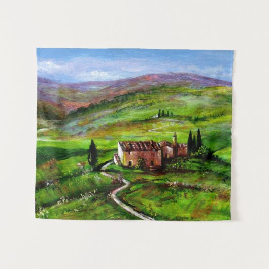 TENTURE PAYSAGE TOSCANE AUX COLLINES VERTES (Devant (Horizontal))