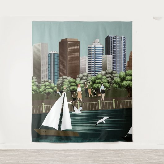 Tenture Paysage urbain (Devant)