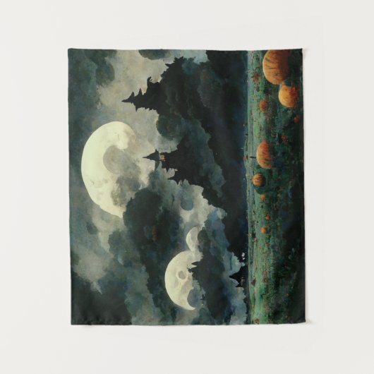 Tenture Paysages éffrayants d'Halloween (Devant)