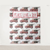 Tenture Peace Love & Joy Toy Camion Joyeux Noël (Devant)