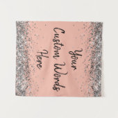Tenture Peach Argent Noir fête d'anniversaire Photo Booth  (Devant (Horizontal))