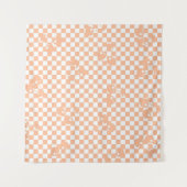 Tenture Peach Fuzz Cherry En vichy Motif (Devant (Horizontal))