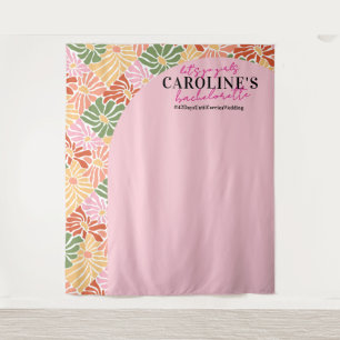 Tenture Peach rose Super Floral Abstrait