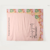 Tenture Peach rose Super Floral Abstrait (Devant (Horizontal))