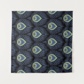 Tenture Peacock Feather : Motif élégant. (Devant (Horizontal))