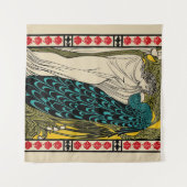 Tenture Peacock Fine Art Bird Nouveau (Devant (Horizontal))