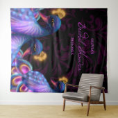 Tenture Peacock Jewel Tones Mariage Floral Moody violet (En situation (horizontale))