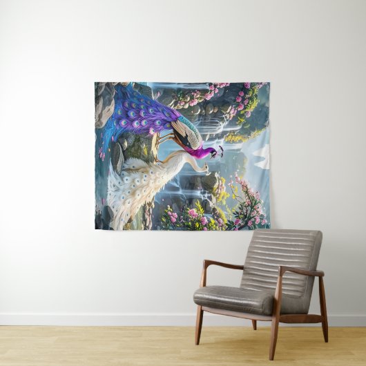 Tenture Peacock Paradise (En situation (horizontale))