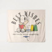 Tenture Peanuts Best Wishes Graduation Snoopy Reading (Devant (Horizontal))