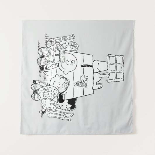 Tenture Peanuts Gang Lecture Comics (Devant (Horizontal))