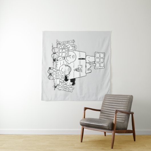 Tenture Peanuts Gang Lecture Comics (En situation (horizontale))