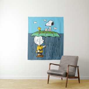 Tenture Peanuts Jour Ensoleillé Jour Pluvieux Moitié & M