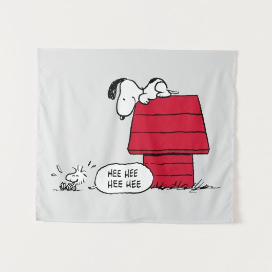 Tenture PEANUTS | Motif rouge et noir (Devant (Horizontal))