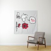 Tenture PEANUTS | Motif rouge et noir (En situation (horizontale))