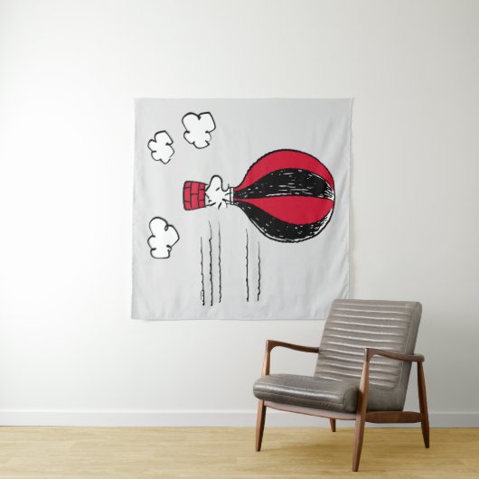 Tenture PEANUTS | Motif rouge et noir (En situation (horizontale))