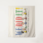 Tenture Peanuts We Did It Graduation Funny Quote Snoopy (Devant)