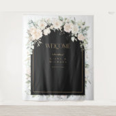 Tenture Pearl Blush Floral Mariage Welcome Backdrop ID989 (Devant)