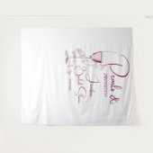 Tenture Pearl Prosecco Fête des mariées moderne rose arriè (Devant (Horizontal))