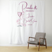 Tenture Pearl Prosecco Fête des mariées moderne rose arriè (En situation)