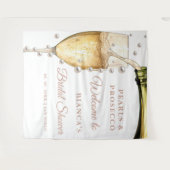 Tenture Pearles et la douche de mariée Prosecco Bienvenue (Devant (Horizontal))