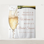 Tenture Pearles et la douche de mariée Prosecco Bienvenue (Devant)