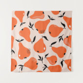 Tenture Pears seamless pattern. Hand drawn illustration wi (Devant (Horizontal))